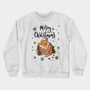 Christmas painting "Gingerbread house" Crewneck Sweatshirt